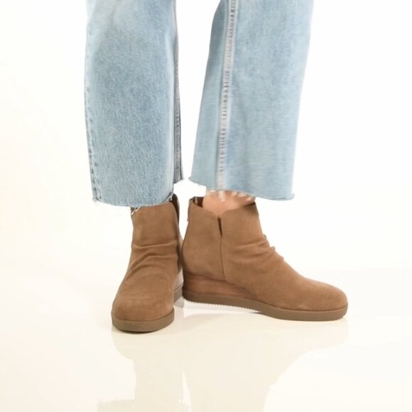 NEW Dansko Stephanie Back-Zip Wedge Boots - Waterproof, Suede For Women 725 6s3 - Picture 1 of 7